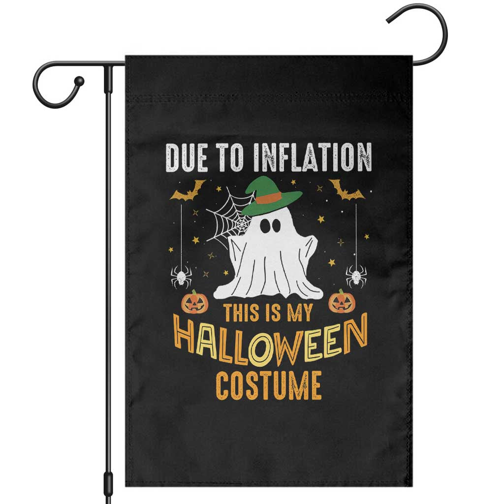 Funny Halloween Garden Flag Due To Inflation This Is My Halloween Costume Cute Ghost - Wonder Print Shop