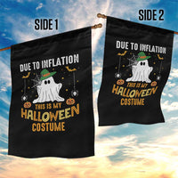Funny Halloween Garden Flag Due To Inflation This Is My Halloween Costume Cute Ghost - Wonder Print Shop