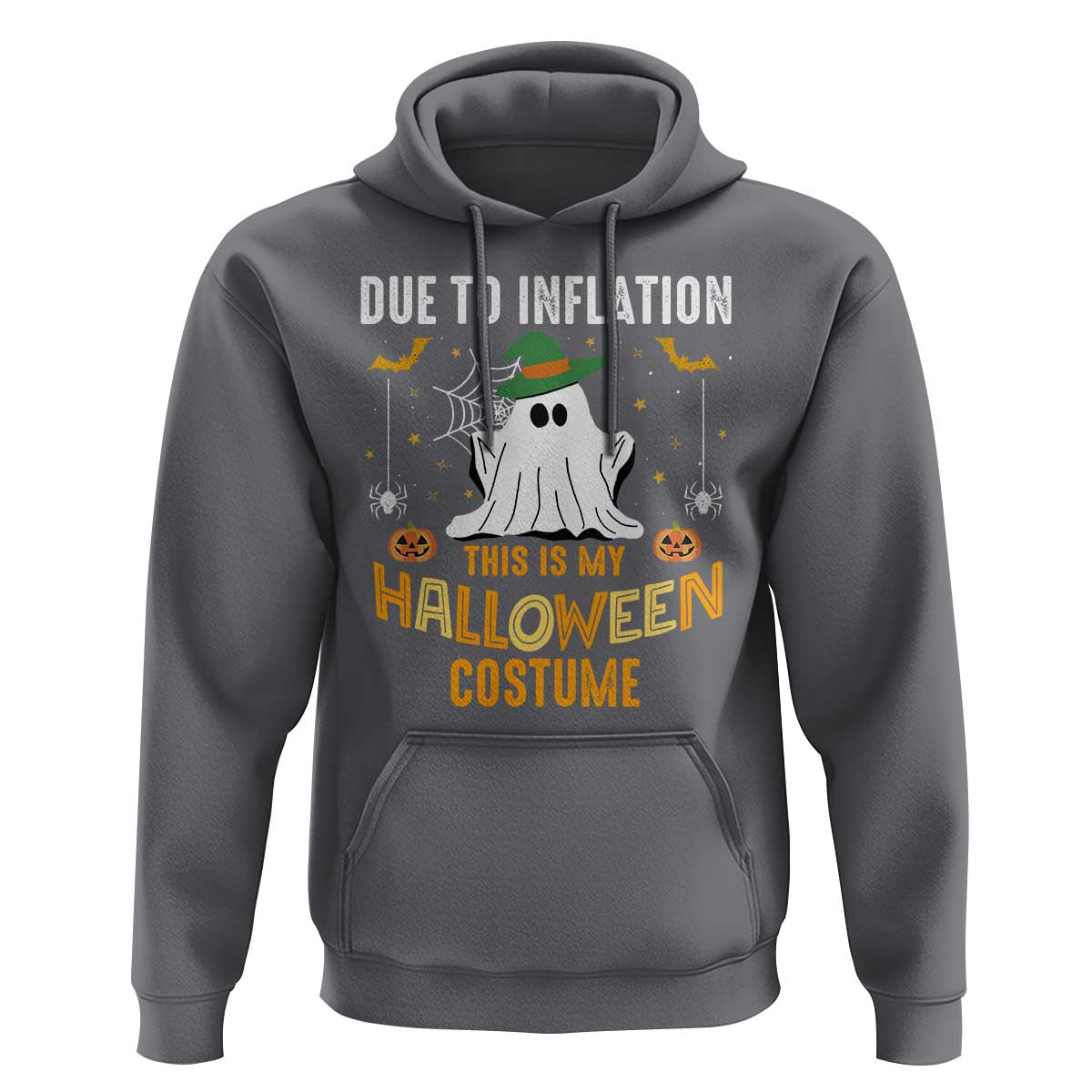 Funny Halloween Hoodie Due To Inflation This Is My Halloween Costume Cute Ghost