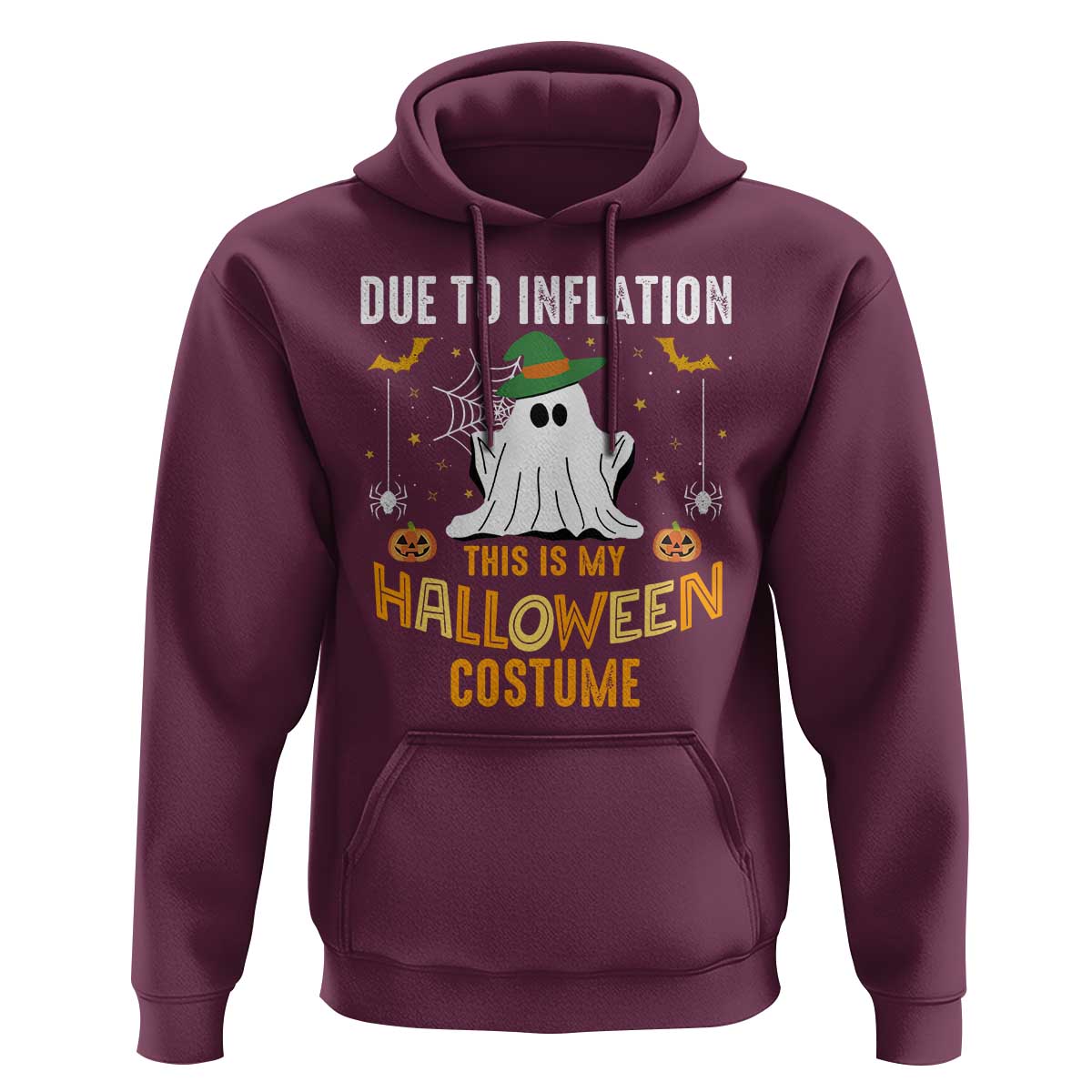 Funny Halloween Hoodie Due To Inflation This Is My Halloween Costume Cute Ghost