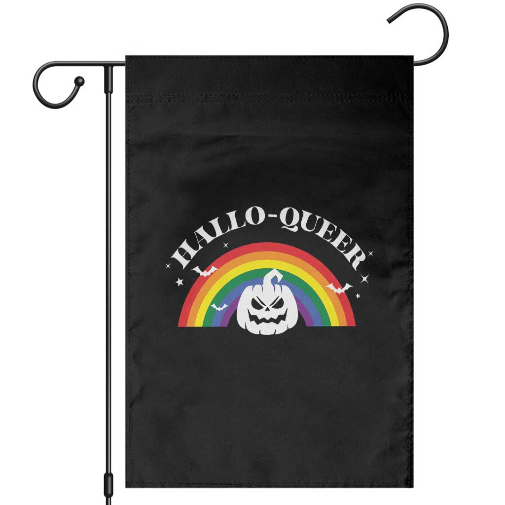 Halloween LGBT Garden Flag Hallo Queer Halloween Rainbow Pumpkin - Wonder Print Shop
