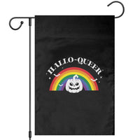 Halloween LGBT Garden Flag Hallo Queer Halloween Rainbow Pumpkin - Wonder Print Shop