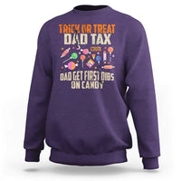 Halloween Dad Sweatshirt Trick Or Treat Dad Tax Dad Get First Dibs On Candy - Wonder Print Shop