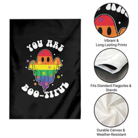 Halloween LGBT Garden Flag You Are Boo Tiful Beautiful Rainbow Ghost - Wonder Print Shop