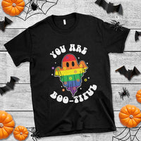 Halloween LGBT T Shirt You Are Boo Tiful Beautiful Rainbow Ghost - Wonder Print Shop