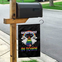 Funny Halloween LGBT Garden Flag Gayest Ghost In Town Rainbow Flag - Wonder Print Shop