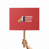 Come Out LGBT Protest Sign Coming Out Of Closet Rainbow Door - Wonder Print Shop