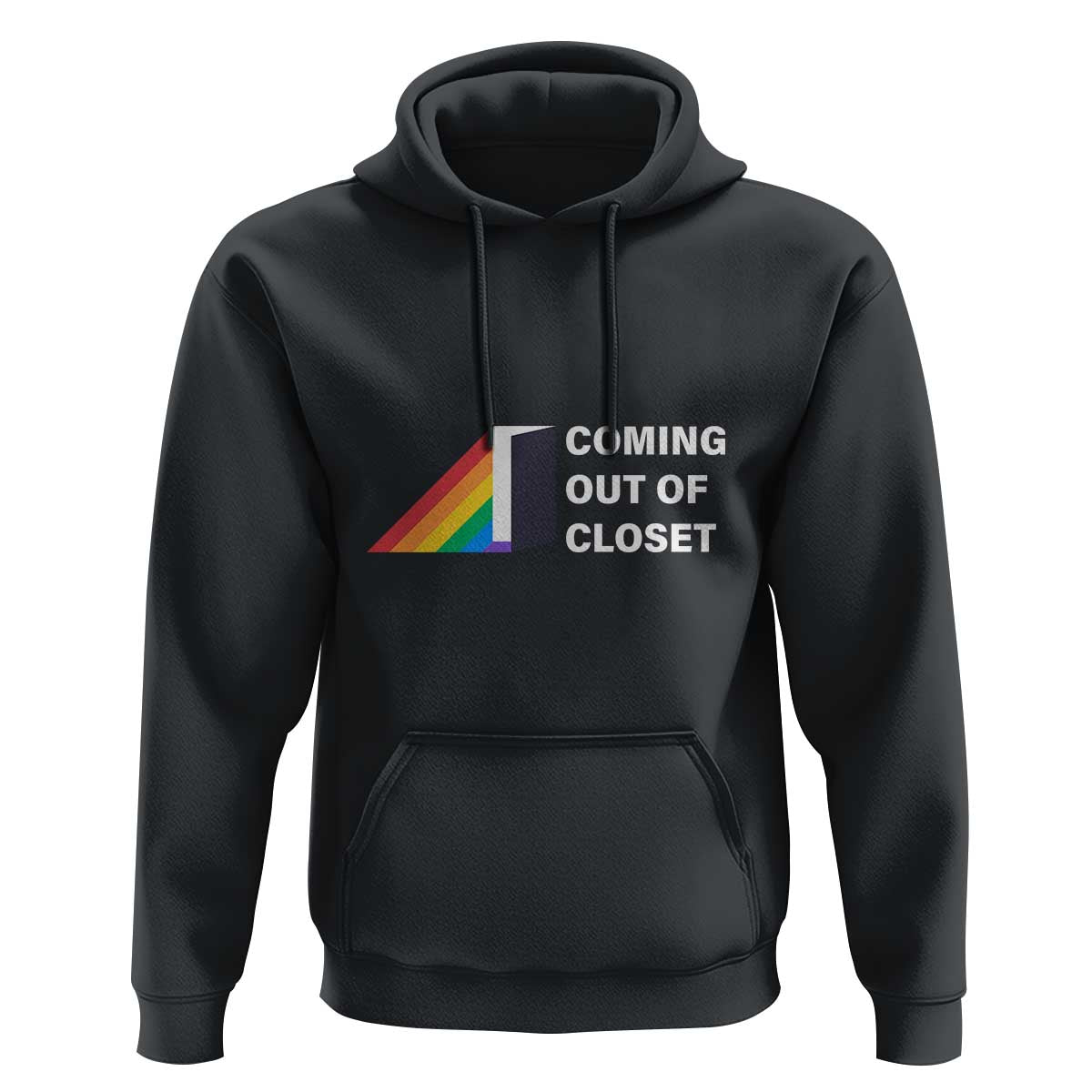 Come Out LGBT Hoodie Coming Out Of Closet Rainbow Door