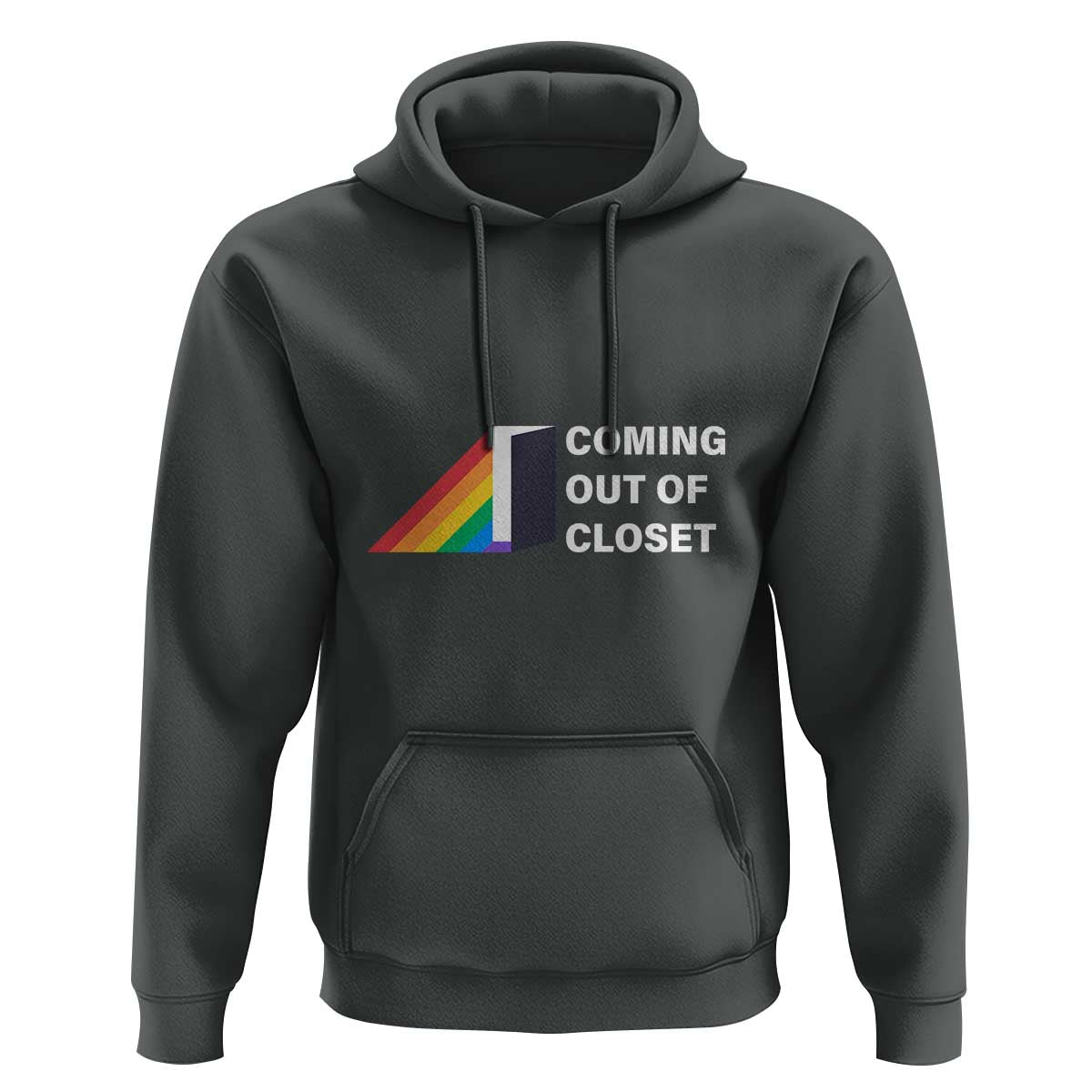 Come Out LGBT Hoodie Coming Out Of Closet Rainbow Door