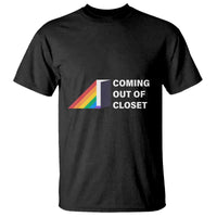 Come Out LGBT T Shirt Coming Out Of Closet Rainbow Door - Wonder Print Shop