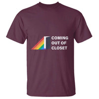 Come Out LGBT T Shirt Coming Out Of Closet Rainbow Door - Wonder Print Shop