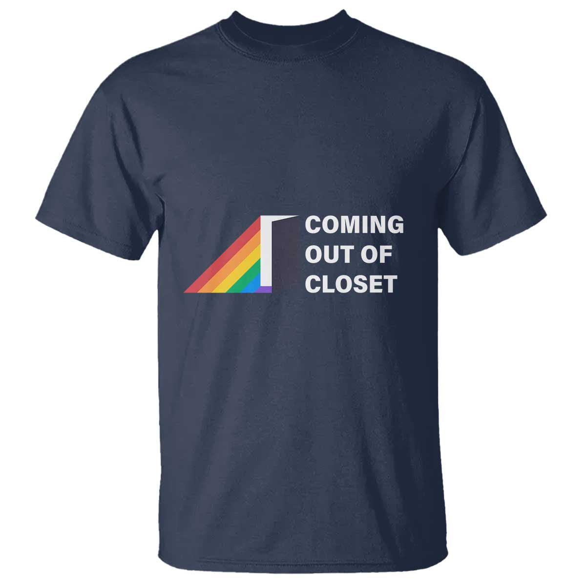 Come Out LGBT T Shirt Coming Out Of Closet Rainbow Door - Wonder Print Shop