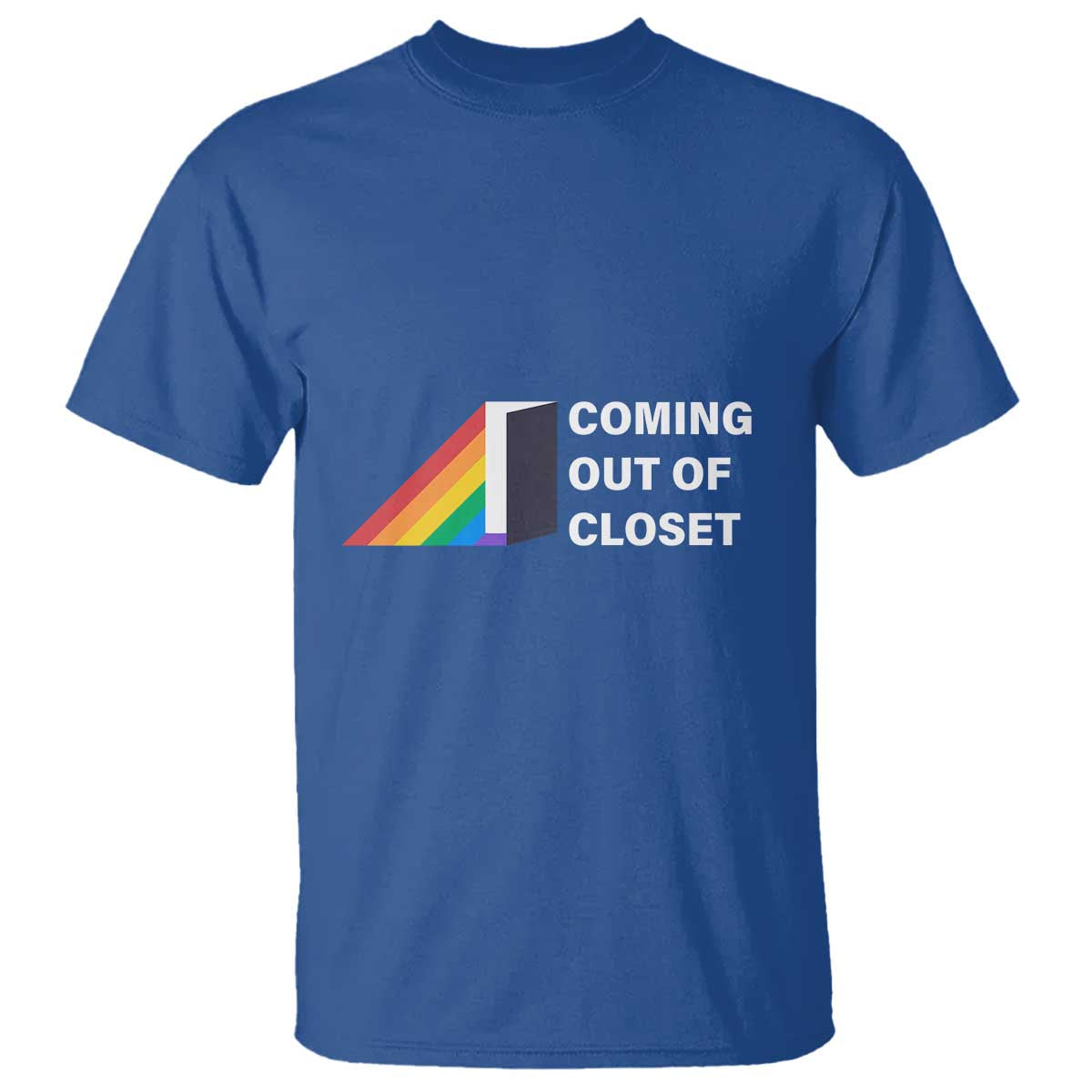 Come Out LGBT T Shirt Coming Out Of Closet Rainbow Door - Wonder Print Shop