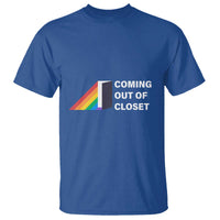 Come Out LGBT T Shirt Coming Out Of Closet Rainbow Door - Wonder Print Shop