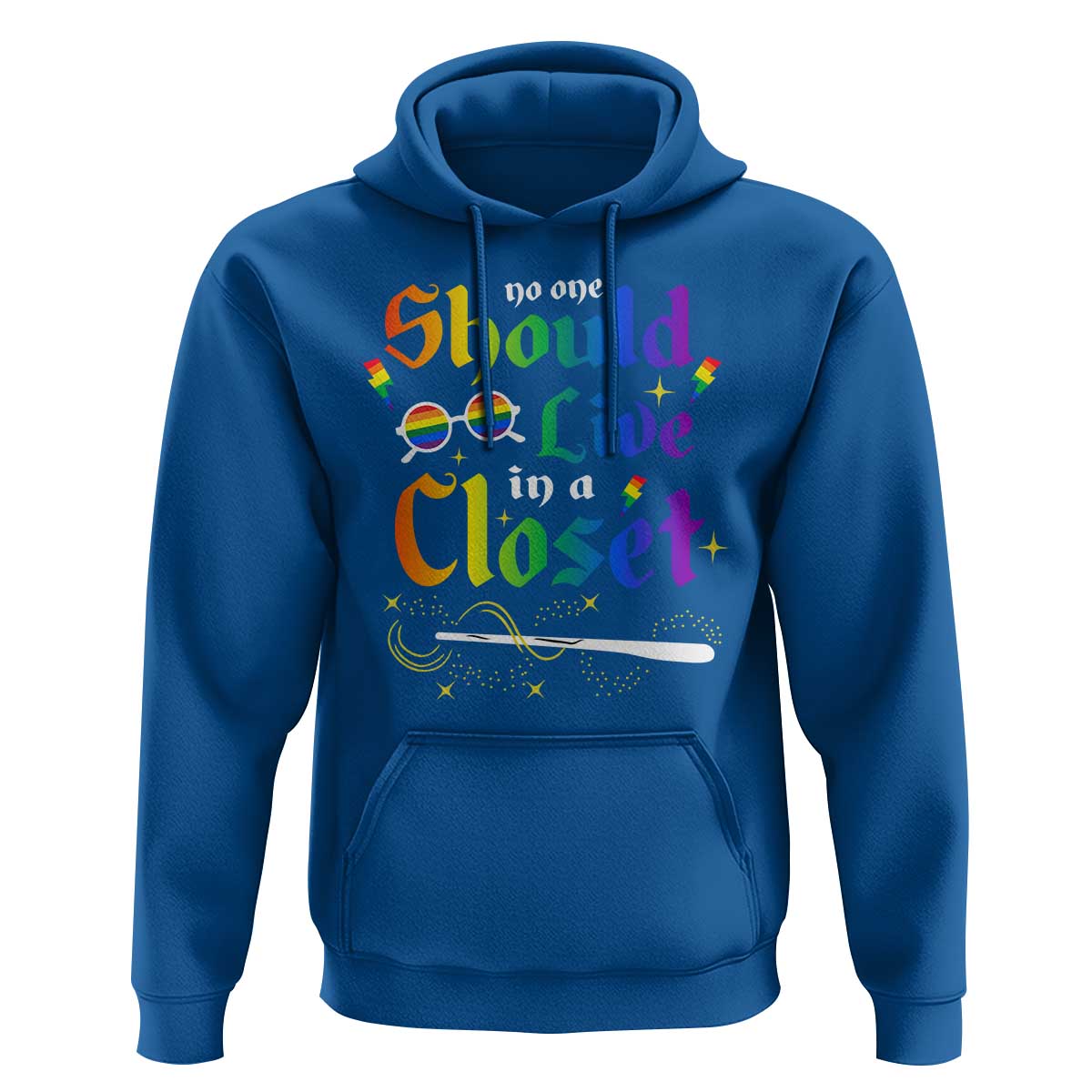 Come Out LGBT Hoodie No One Should Live In A Closet Magical Rainbow Glasses