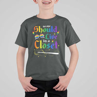 Come Out LGBT T Shirt For Kid No One Should Live In A Closet Magical Rainbow Glasses - Wonder Print Shop
