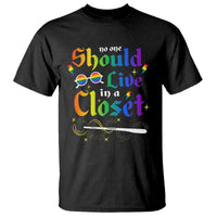 Come Out LGBT T Shirt No One Should Live In A Closet Magical Rainbow Glasses - Wonder Print Shop