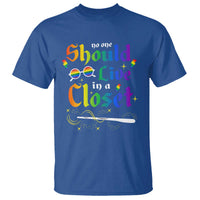 Come Out LGBT T Shirt No One Should Live In A Closet Magical Rainbow Glasses - Wonder Print Shop