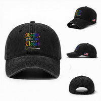 Come Out LGBT Washed Cotton Baseball Cap No One Should Live In A Closet Magical Rainbow Glasses