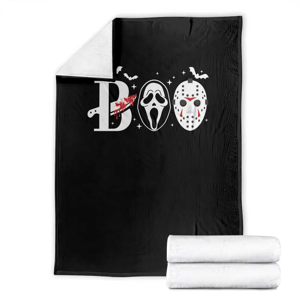 Halloween Throw Blanket Boo Horror Murderer Masks Bat Spooky Season - Wonder Print Shop