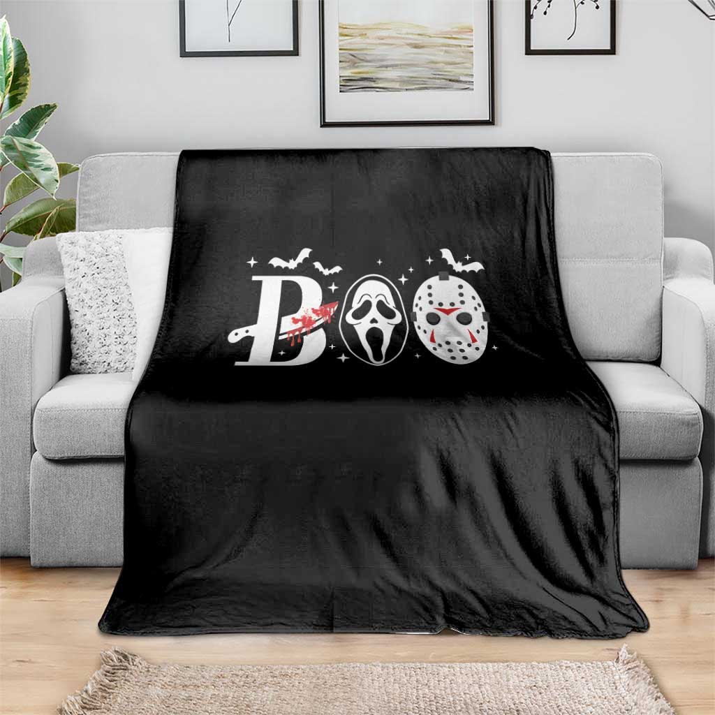 Halloween Throw Blanket Boo Horror Murderer Masks Bat Spooky Season - Wonder Print Shop