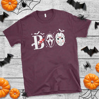 Halloween T Shirt Boo Horror Murderer Masks Bat Spooky Season - Wonder Print Shop