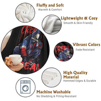 Halloween Throw Blanket Creep It Real Horror Murderer Spooky Season - Wonder Print Shop