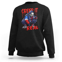 Halloween Sweatshirt Creep It Real Horror Murderer Spooky Season - Wonder Print Shop