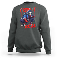 Halloween Sweatshirt Creep It Real Horror Murderer Spooky Season - Wonder Print Shop