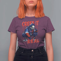 Halloween T Shirt For Women Creep It Real Horror Murderer Spooky Season - Wonder Print Shop