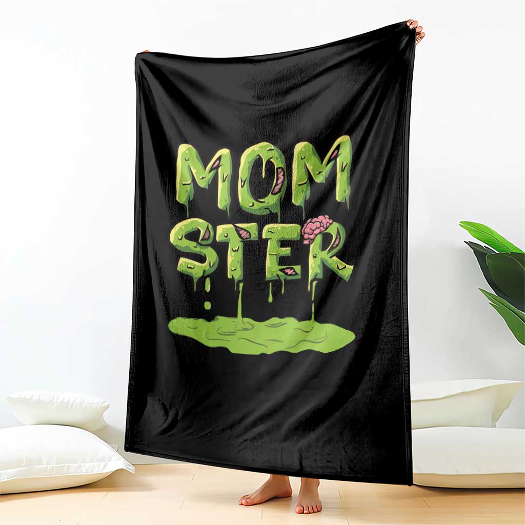 Funny Halloween Couple Throw Blanket Momster Monster Couple Matching - Wonder Print Shop