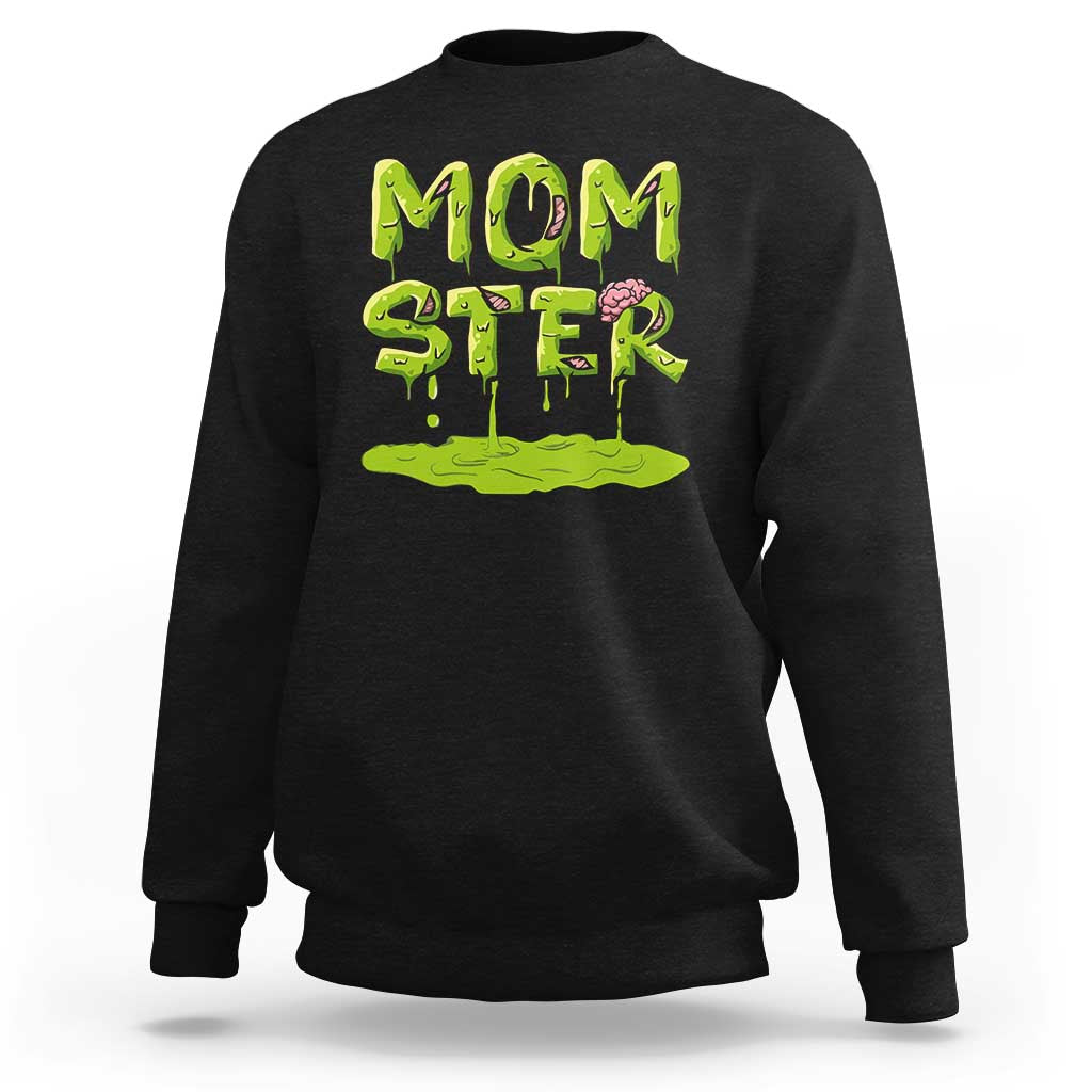Funny Halloween Couple Sweatshirt Momster Monster Couple Matching - Wonder Print Shop