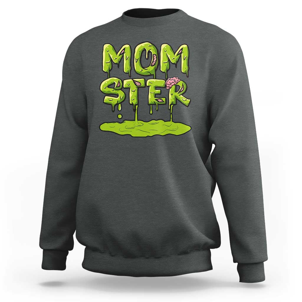 Funny Halloween Couple Sweatshirt Momster Monster Couple Matching - Wonder Print Shop