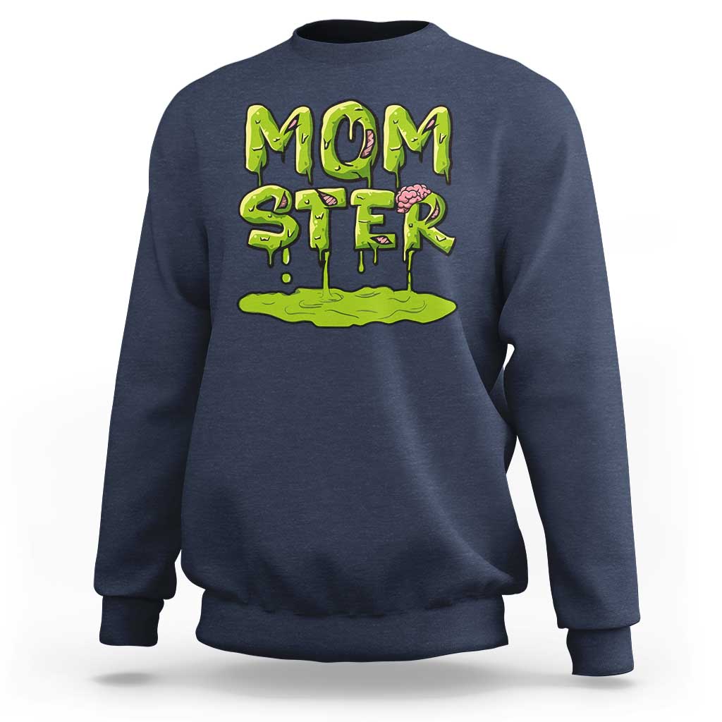 Funny Halloween Couple Sweatshirt Momster Monster Couple Matching - Wonder Print Shop