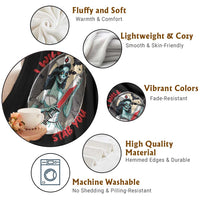 Funny Halloween Nurse Throw Blanket I Will Stab You Scary Zombie Needle Nurse - Wonder Print Shop