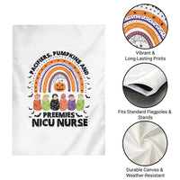 NICU Nurse Halloween Garden Flag Pacifiers Pumpkins And Preemies Baby Rainbow Bat - Wonder Print Shop