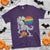 Halloween LGBT T Shirt Scary Dinosaur Skeleton T rex Rainbow Moon - Wonder Print Shop