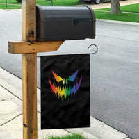 Funny Halloween LGBT Garden Flag Jack O Lantern Scary Carved Pumpkin Face Rainbow Flag - Wonder Print Shop