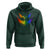Funny Halloween LGBT Hoodie Jack O Lantern Scary Carved Pumpkin Face Rainbow Flag
