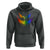 Funny Halloween LGBT Hoodie Jack O Lantern Scary Carved Pumpkin Face Rainbow Flag