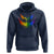 Funny Halloween LGBT Hoodie Jack O Lantern Scary Carved Pumpkin Face Rainbow Flag