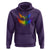 Funny Halloween LGBT Hoodie Jack O Lantern Scary Carved Pumpkin Face Rainbow Flag
