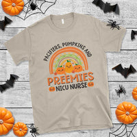 Halloween Nurse T Shirt Pacifiers Pumpkins And Preemies Baby Pumpkin Rainbow Fall Season - Wonder Print Shop