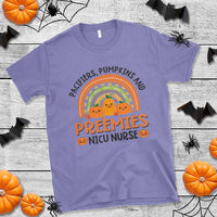 Halloween Nurse T Shirt Pacifiers Pumpkins And Preemies Baby Pumpkin Rainbow Fall Season - Wonder Print Shop