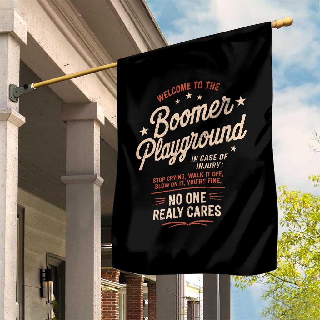 Welcome To The Boomer Playground Garden Flag Funny Baby Boomer Generation - Wonder Print Shop