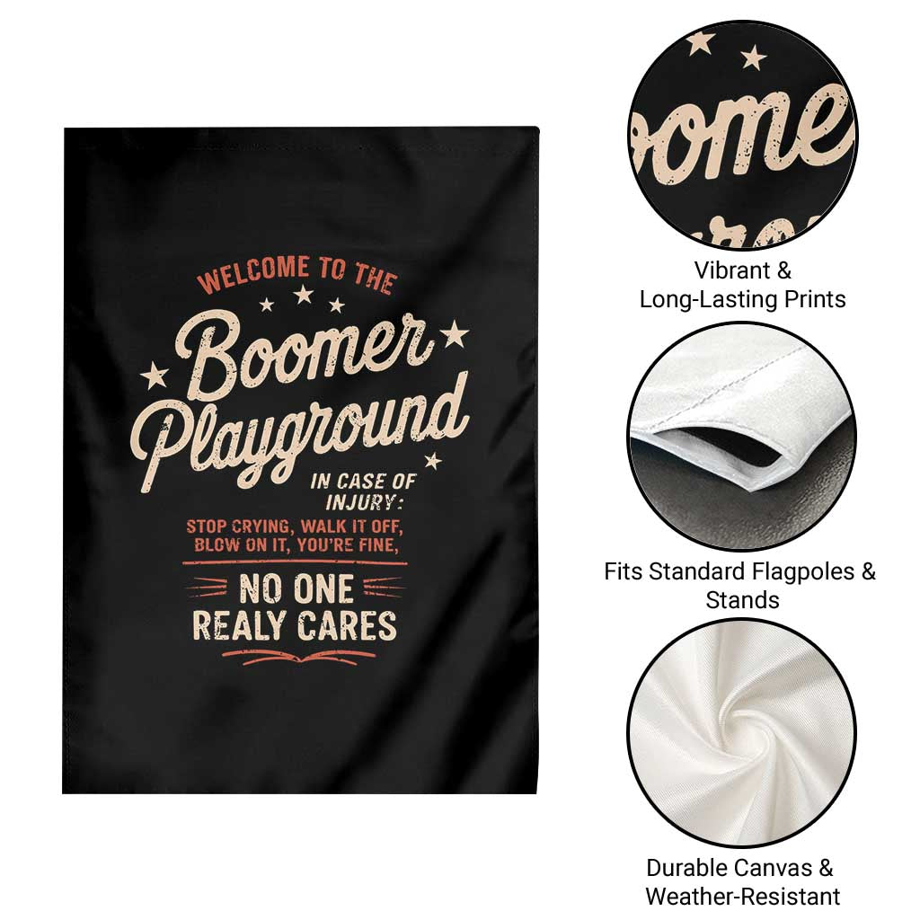 Welcome To The Boomer Playground Garden Flag Funny Baby Boomer Generation - Wonder Print Shop