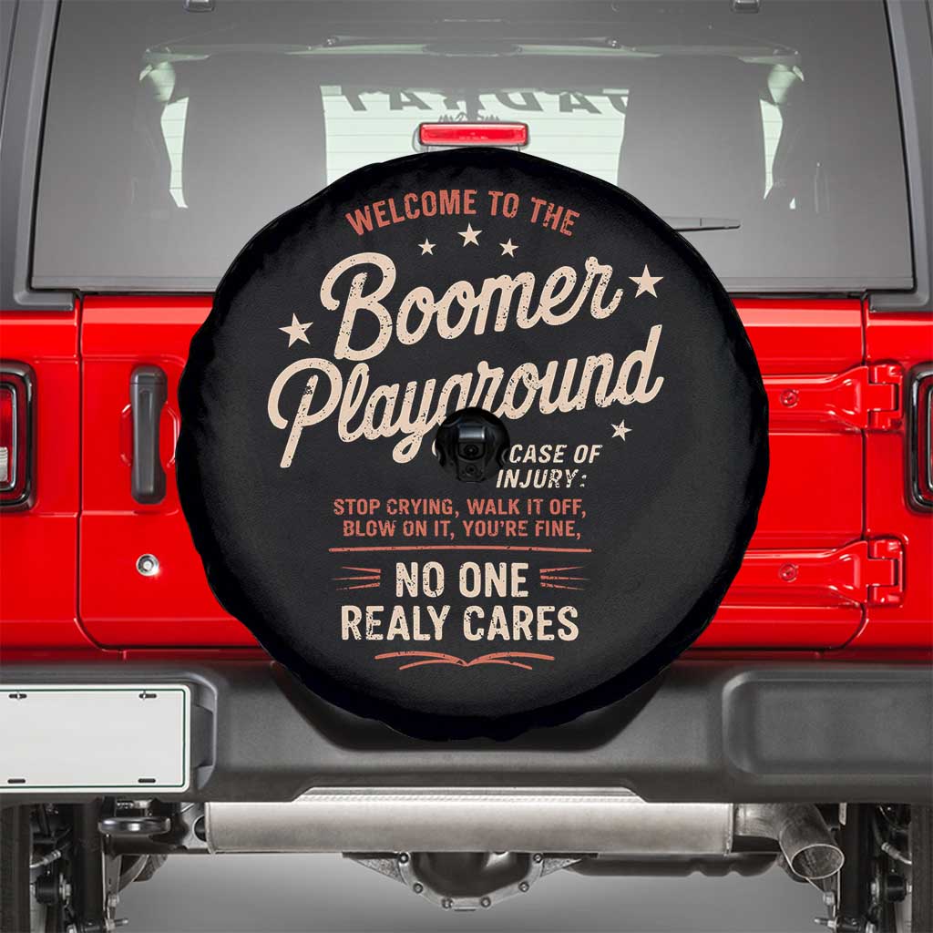 Welcome To The Boomer Playground Spare Tire Cover Funny Baby Boomer Generation - Wonder Print Shop