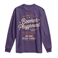 Welcome To The Boomer Playground Long Sleeve Shirt Funny Baby Boomer Generation - Wonder Print Shop