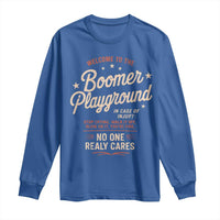 Welcome To The Boomer Playground Long Sleeve Shirt Funny Baby Boomer Generation - Wonder Print Shop