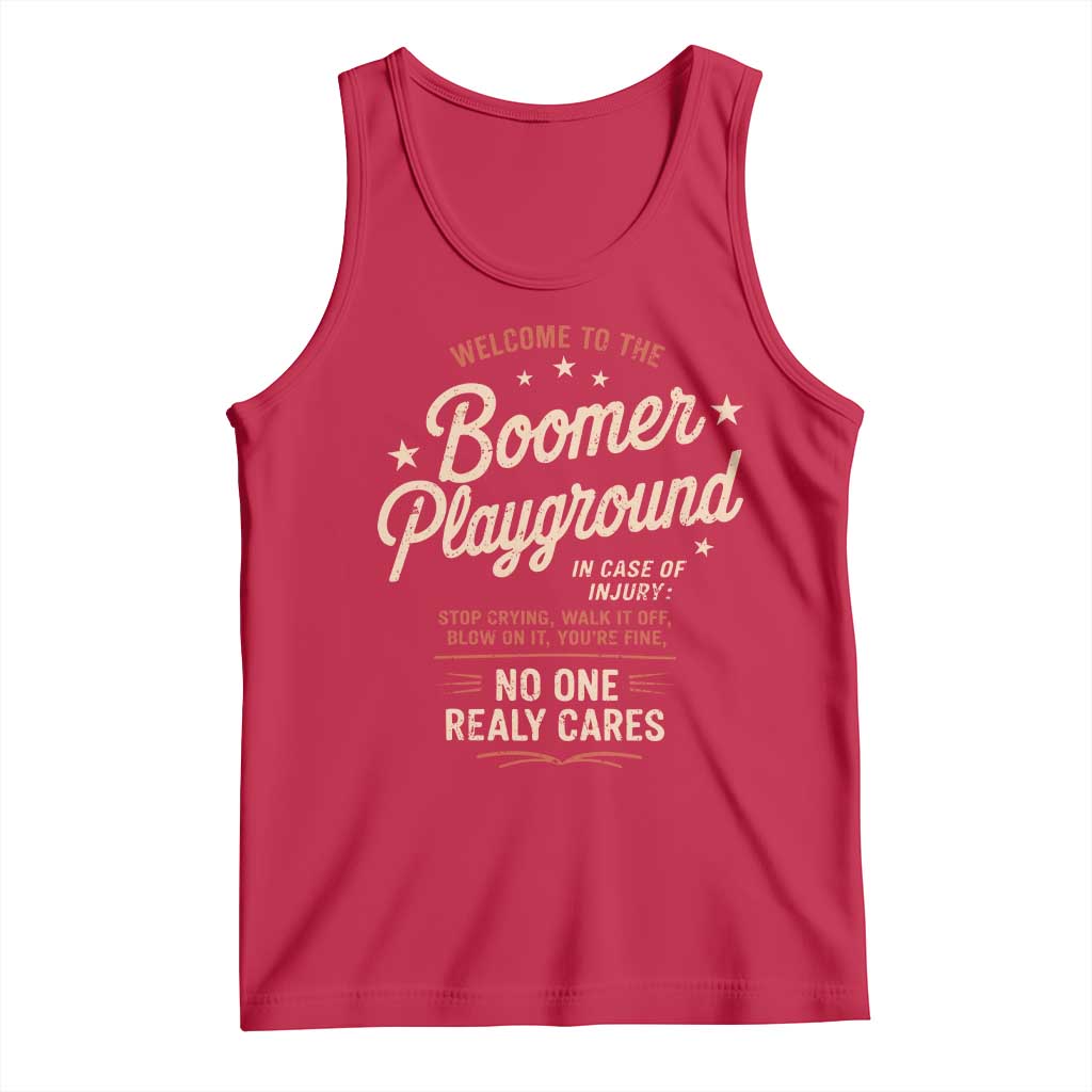 Welcome To The Boomer Playground Tank Top Funny Baby Boomer Generation - Wonder Print Shop